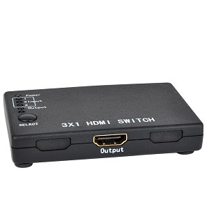 Ultra Slim 3-Port HDMI Switch w/Remote Control - Adds Two More H